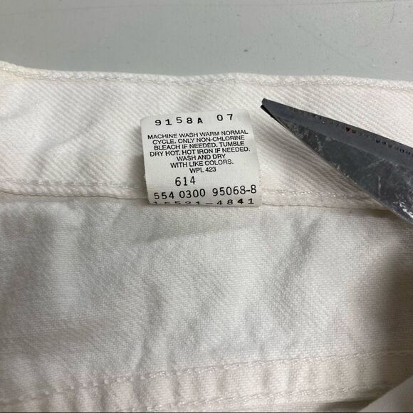 LEVIS Vintage 512 Slim fit tapered leg White‎ Size 12 Mis-M,Made in USA 3/2000 - Picture 9 of 13